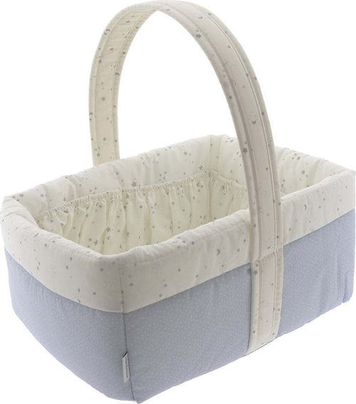 Cestina Imbottita  Sky Azzurro Prima infanzia/Cambio del pannolino/Organizzatori e scatole per pannolini/Organizzatori per pannolini La Casa Del Bebè - Napoli, Commerciovirtuoso.it