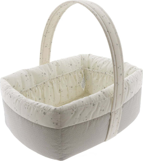 Cestina Imbottita  Sky Grigio Prima infanzia/Cambio del pannolino/Organizzatori e scatole per pannolini/Organizzatori per pannolini La Casa Del Bebè - Napoli, Commerciovirtuoso.it