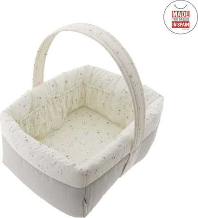 Cestina Imbottita  Sky Grigio Prima infanzia/Cambio del pannolino/Organizzatori e scatole per pannolini/Organizzatori per pannolini La Casa Del Bebè - Napoli, Commerciovirtuoso.it