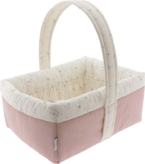 Cestina Imbottita Sky Rosa Prima infanzia/Cambio del pannolino/Organizzatori e scatole per pannolini/Organizzatori per pannolini La Casa Del Bebè - Napoli, Commerciovirtuoso.it