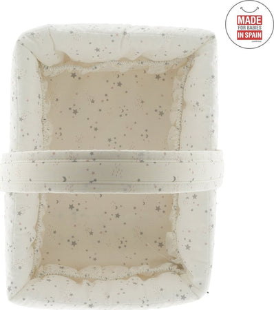 Cestina Imbottita Sky Rosa Prima infanzia/Cambio del pannolino/Organizzatori e scatole per pannolini/Organizzatori per pannolini La Casa Del Bebè - Napoli, Commerciovirtuoso.it