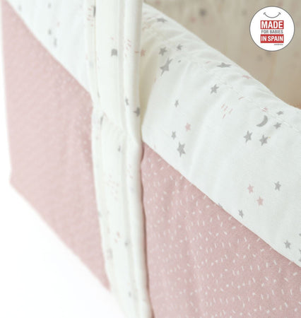 Cestina Imbottita Sky Rosa Prima infanzia/Cambio del pannolino/Organizzatori e scatole per pannolini/Organizzatori per pannolini La Casa Del Bebè - Napoli, Commerciovirtuoso.it