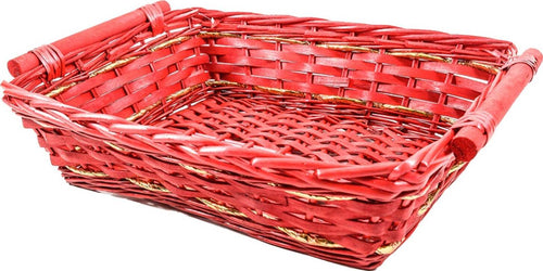 Cestino natalizio Rettangola in Vimini Rosso per confezioni regalo Casa e cucina/Decorazioni per interni/Addobbi e decorazioni per ricorrenze/Decorazioni natalizie/Oggettistica MagiediNatale.it - Altamura, Commerciovirtuoso.it