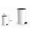 Cestino Pattumiera A Pedale Arredo Bagno Bianco Nero In Plastica Accessori 69769