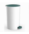 Cestino Pattumiera A Pedale Arredo Bagno Bianco Verde Plastica Accessorio 69975