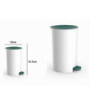 Cestino Pattumiera A Pedale Arredo Bagno Bianco Verde Plastica Accessorio 69975