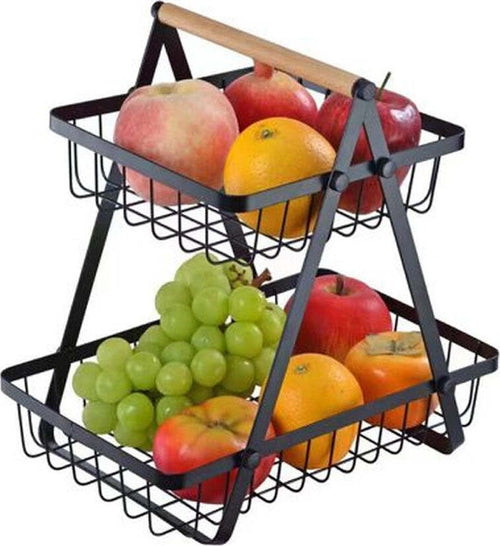 Cestino Per Frutta Pane Snack Verdura Alzatina Portatutto 2 Ripiani Contenitore Casa e cucina/Organizzazione interni/Contenitori ceste e cestini/Cestini portaoggetti/Cestini da scaffale Trade Shop italia - Napoli, Commerciovirtuoso.it