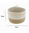 Cestino Porta Biancheria Oggetti Corda Intrecciata Cesto Organizer 26x18cm 10652