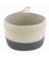 Cestino Porta Biancheria Oggetti Corda Intrecciata Cesto Organizer 26x18cm 10655