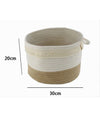 Cestino Porta Biancheria Oggetti Corda Intrecciata Cesto Organizer 30x20cm 10653
