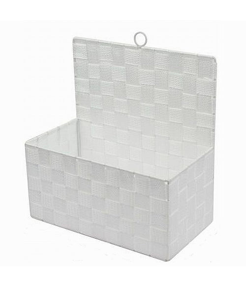 Cestino Porta Oggetti Cesto In Tessuto Bianco Organizer Multiuso Per Casa 79091