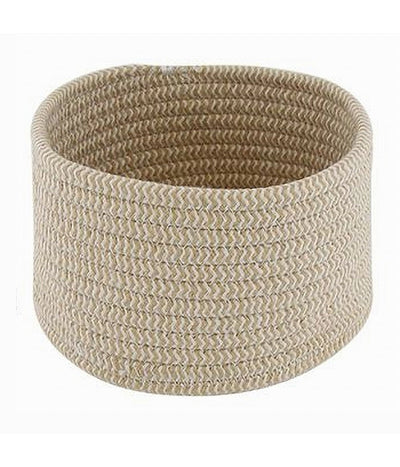 Cestino Porta Oggetti Cesto In Tessuto Intrecciato Rotondo Casa 18 X 11 Cm 10641