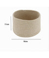 Cestino Porta Oggetti Cesto In Tessuto Intrecciato Rotondo Casa 18 X 11 Cm 10641