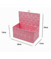 Cestino Porta Oggetti Cesto In Tessuto Rosa Organizer Multiuso Per Casa 79095