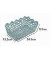 Cestino Porta Oggetti Cesto Plastica Rettangolare 24.5x15.2x9.2cm Multiuso 79471
