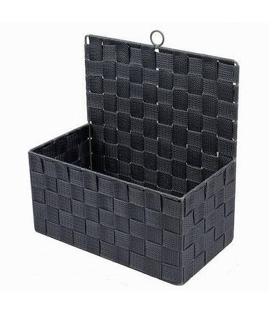 Cestino Porta Oggetti Cesto Tessuto Grigio Scuro Organizer Multiuso Casa 79092