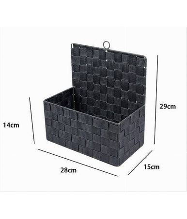 Cestino Porta Oggetti Cesto Tessuto Grigio Scuro Organizer Multiuso Casa 79092