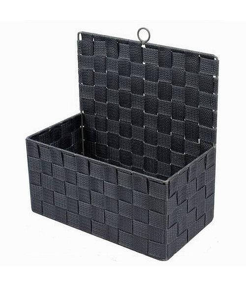 Cestino Porta Oggetti Cesto Tessuto Grigio Scuro Organizer Multiuso Casa 79092