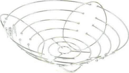 Cestino Portafrutta Centrotavola Metallo Cromato Porta Frutta Rotondo 17 X 10 Cm Casa e cucina/Stoviglie/Piatti ciotole e vassoi/Ciotole/Fruttiere Trade Shop italia - Napoli, Commerciovirtuoso.it