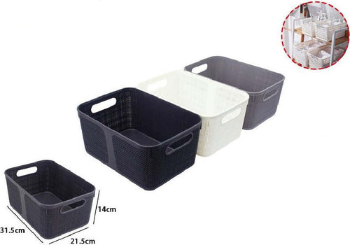 Cestino Portaoggetti Organizer Rettangolare Cesto Portatutto Bagno Casa 79465 Casa, arredamento e bricolage > Arredamento > Portaoggetti Trade Shop italia - Napoli, Commerciovirtuoso.it