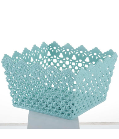 Cestino Portatutto Oggetti Cesto Multiuso Plastica Quadrato 18.2x18.2x11cm 79474