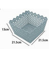 Cestino Quadrato Porta Tutto Oggetti Multiuso In Plastica 21.5x21.5x13 Cm 79475