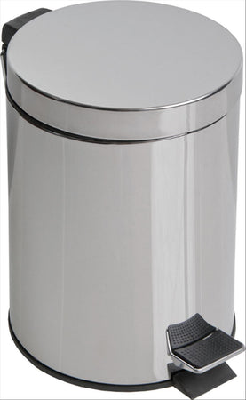 Cestino Rifiuti Bagno Cromato 12lt Ø25x40hcm Maurer Aqua Casa e cucina/Bagno/Accessori per il bagno/Pattumiere da bagno Decor Space - Altamura, Commerciovirtuoso.it