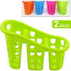 Cestino-Scolaposate-Scola-Portaposate-3-Scomparti-Cucina-Plastica-Colorato-Cuori