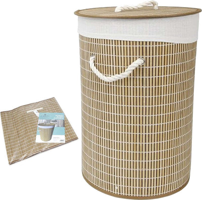 Cesto Biancheria Sporca Pieghevole In Bambu E Tessuto Portabiancheria Salvaspazi Casa e cucina/Organizzazione interni/Organizzazione lavanderia/Ceste per la biancheria Trade Shop italia - Napoli, Commerciovirtuoso.it