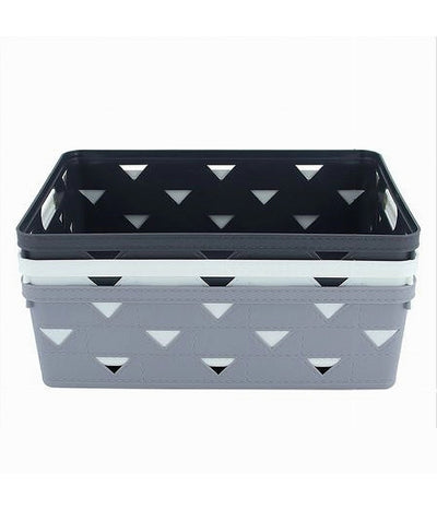 Cesto Cestino Porta Tutto Oggetti Organizzatore Rettangolare 33x25.6x11 Cm 10716