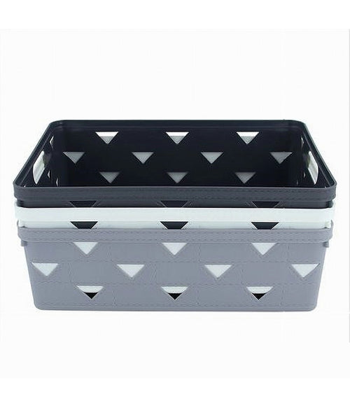 Cesto Cestino Porta Tutto Oggetti Organizzatore Rettangolare 33x25.6x11 Cm 10716