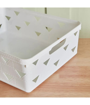 Cesto Cestino Porta Tutto Oggetti Organizzatore Rettangolare 33x25.6x11 Cm 10716
