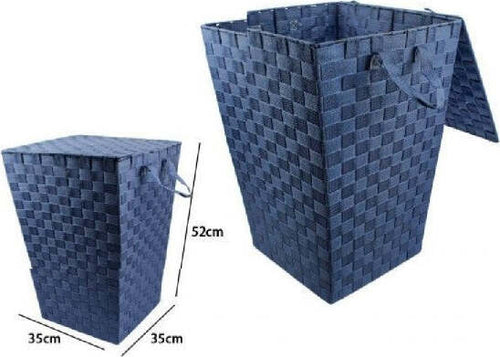 Cesto-Cestino-Portatutto-Portaoggetti-Bagno-Casa-Con-Coperchio-35x52cm-79106-Blu
