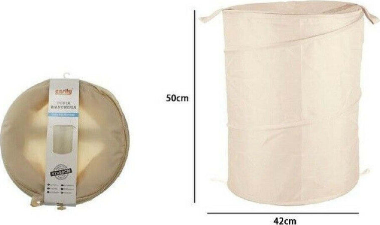 Cesto Contenitore Porta Biancheria Bucato Giochi Pieghevole 42x50 Cm Beige 79853 Casa, arredamento e bricolage > Pulizia e Bucato > Bucato e Stiratura Trade Shop italia - Napoli, Commerciovirtuoso.it