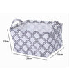 Cesto Contenitore Porta Biancheria Bucato Manici Tessuto Grigio 20x15x16cm 79202