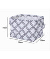 Cesto Contenitore Porta Biancheria Bucato Manici Tessuto Grigio 26x20x16cm 79204