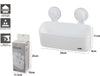 Cesto Contenitore Porta Oggetti A Ventosa Bianco Accessori Bagno 24x8x11cm 59552 Casa, arredamento e bricolage > Accessori Bagno > Set da Bagno Trade Shop italia - Napoli, Commerciovirtuoso.it