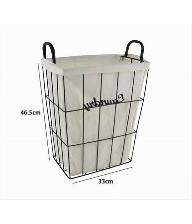 Cesto Contenitore Portabiancheria In Tessuto Con Struttura In Metallo Bagno 10630