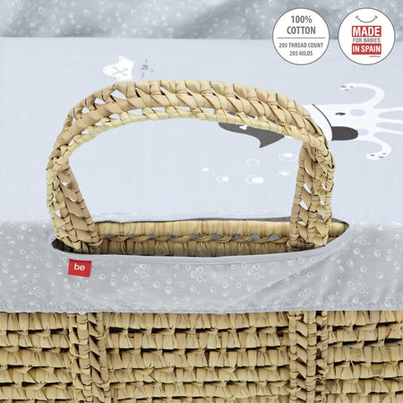 Cesto Di Mosê Une Be Ocean Grigio 39X80X25 Cm Casa e cucina/Arredamento/Cameretta bambini/Lettini per neonati e bambini/Culle/Culla da trasporto La Casa Del Bebè - Napoli, Commerciovirtuoso.it