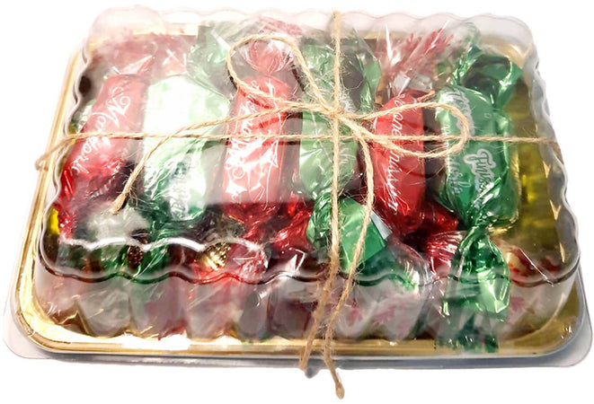 Cesto Natalizio prodotti Artigianali Tipici Calabresi Sweet Box Torroni, Sammartine, Amaretti, Crema di liquore e Passito Confezione idea regalo per il Natale Antonio Lizzi