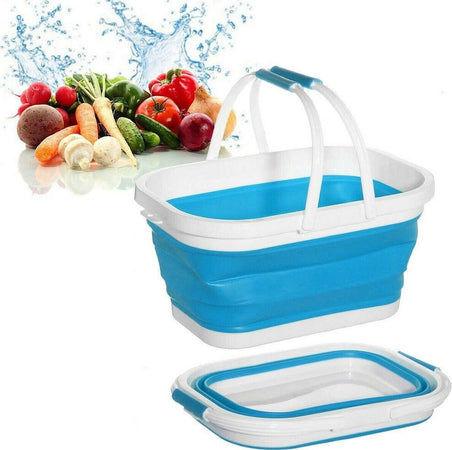 Cesto Pieghevole In Silicone Multiuso Bagno Cucina Pic Nic Alimenti 38x27x19cm Casa, arredamento e bricolage > Cucina > Accessori cucina Trade Shop italia - Napoli, Commerciovirtuoso.it