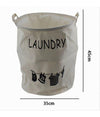 Cesto Porta Biancheria Con Manici Sacca Panni Sporchi Bagno Casa 35 X 45cm 10470