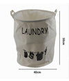 Cesto Porta Biancheria Sacca Con Manici Panni Sporchi Bagno Casa 40x50 Cm 10471