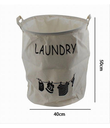 Cesto Porta Biancheria Sacca Con Manici Panni Sporchi Bagno Casa 40x50 Cm 10471