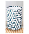 Cesto Porta Biancheria Vestiti Sporchi Pieghevole Motivo Triangoli 35x45cm 10476