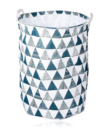 Cesto Porta Biancheria Vestiti Sporchi Pieghevole Motivo Triangoli 40x50cm 10477