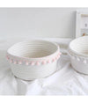 Cesto Porta Oggetti Per Biancheria In Corda Pon Pon Rosa Cestino 30x14 Cm 10667