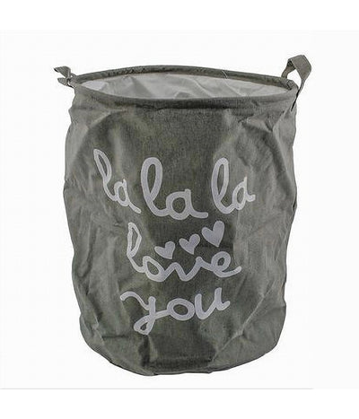 Cesto Portabiancheria Pieghevole Scritta Organizer Vestiti Sporchi 35x45cm 10472