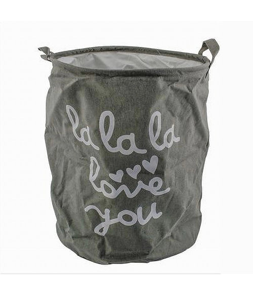 Cesto Portabiancheria Pieghevole Scritta Organizer Vestiti Sporchi 35x45cm 10472