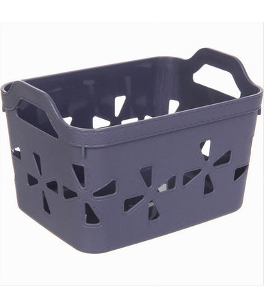 Cesto Portaoggetti Cestino Porta Tutto Con Maniglie 21x15x14cm Assortiti 10724